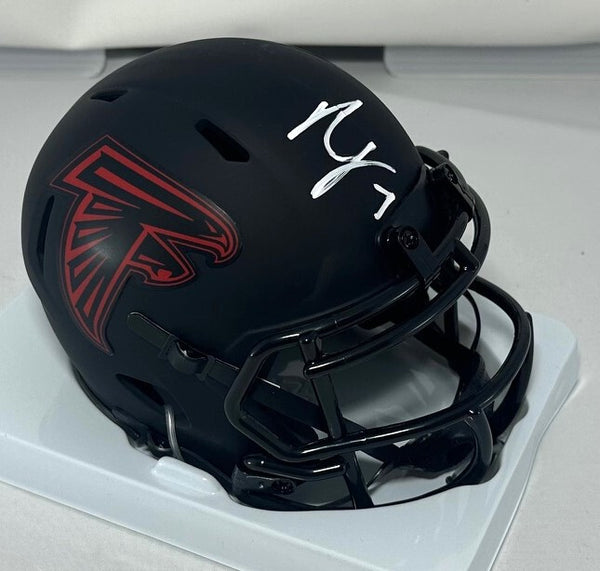 Falcons BIJAN ROBINSON Signed Riddell ECLIPSE Speed Mini Helmet AUTO - BAS