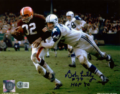 Bob Lilly Autographed/Signed Dallas Cowboys 8x10 Photo Beckett 57652