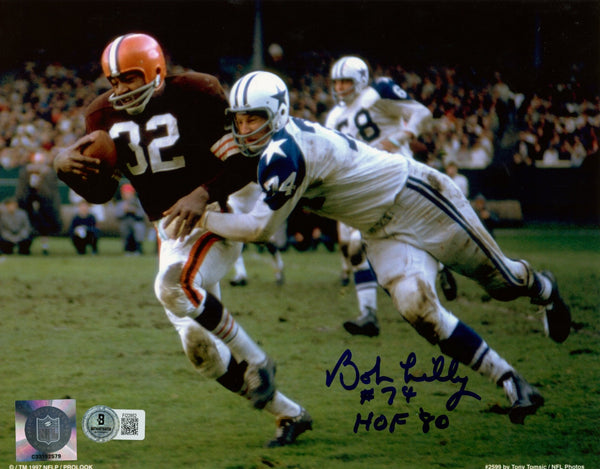 Bob Lilly Autographed/Signed Dallas Cowboys 8x10 Photo Beckett 57652