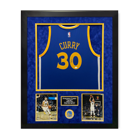 Stephen Curry Signed Autographed Jersey Framed to 32x40 JSA