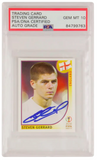 Steven Gerrard Signed 2002 Panini World Cup England Sticker #432 - PSA 10