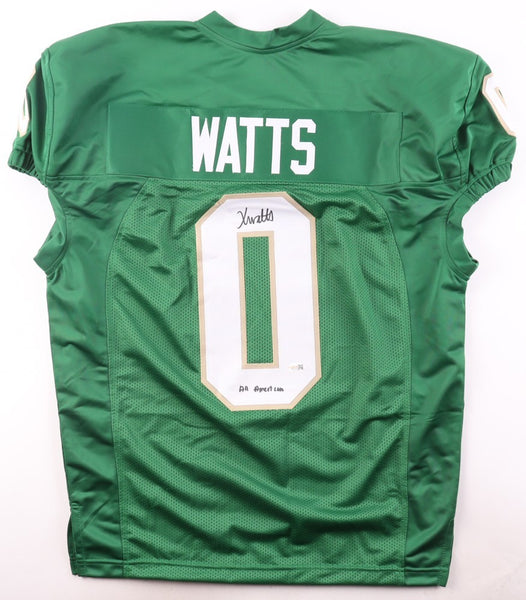 Xavier Watts Signed Notre Dame Fighting Irish Jersey Inscribed "All America" JSA