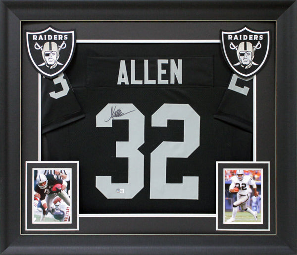 Marcus Allen Authentic Signed Black Pro Style Framed Jersey BAS Witnessed