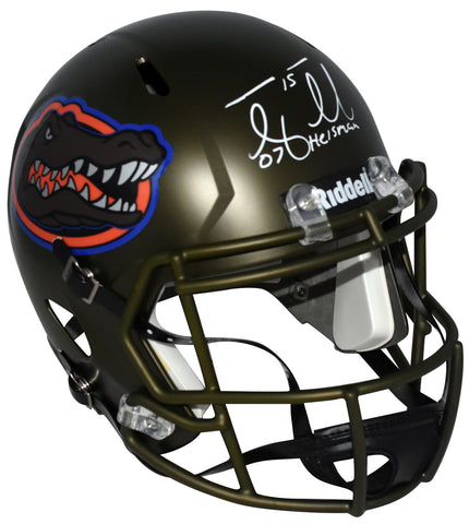 TIM TEBOW AUTOGRAPHED FLORIDA GATORS SWAMP FULL SIZE SPEED HELMET W/ 07 HEISMAN