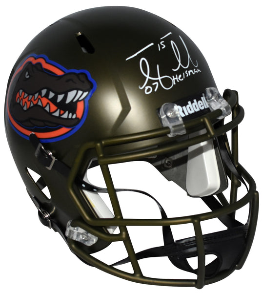 TIM TEBOW AUTOGRAPHED FLORIDA GATORS SWAMP FULL SIZE SPEED HELMET W/ 07 HEISMAN
