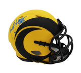 Marshall Faulk Signed Los Angeles Rams Speed Rave NFL Mini Helmet