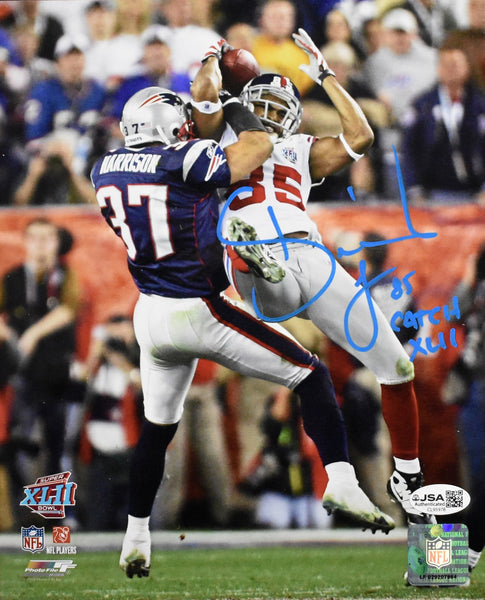 David Tyree Signed/Auto 8x10 "The Catch" SB XLII Photo NY Giants JSA 205237