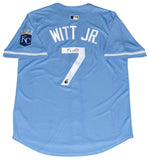 BOBBY WITT JR AUTOGRAPHED KANSAS CITY ROYALS #7 BLUE NIKE JERSEY BECKETT