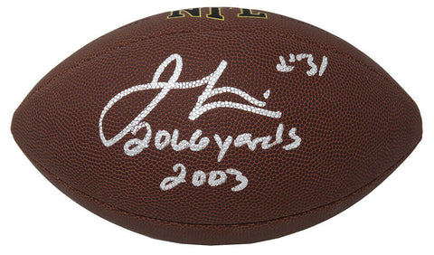 Jamal Lewis Signed Wilson Super Grip Full Size NFL Football w/2,066 Yds 2003- SS