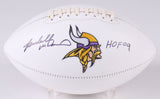 Randall McDaniel Signed Minnesota Viking Logo Football Inscribd HOF 09 (JSA COA)