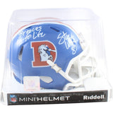 Steve Watson Signed Denver Broncos Mini Helmet 75-96 "Broncos for Life" 58593