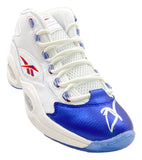 Allen Iverson 76ers Signed Right Reebok Question Mid Dark Blue Shoe JSA ITP