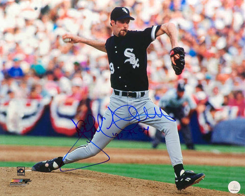 Jack McDowell Signed White Sox Black Jersey Pitching 16x20 Photo w/CY - (SS COA)