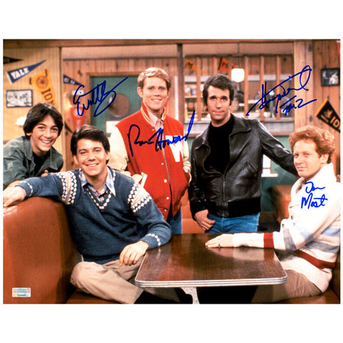 Ron Howard, Henry Winkler, Williams Most Cast Autographed Happy Days 11x14 Photo