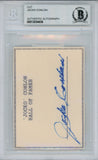 Jocko Conlon Hall Of Famer Autographed Cut Boston Braves Beckett Slab 38443
