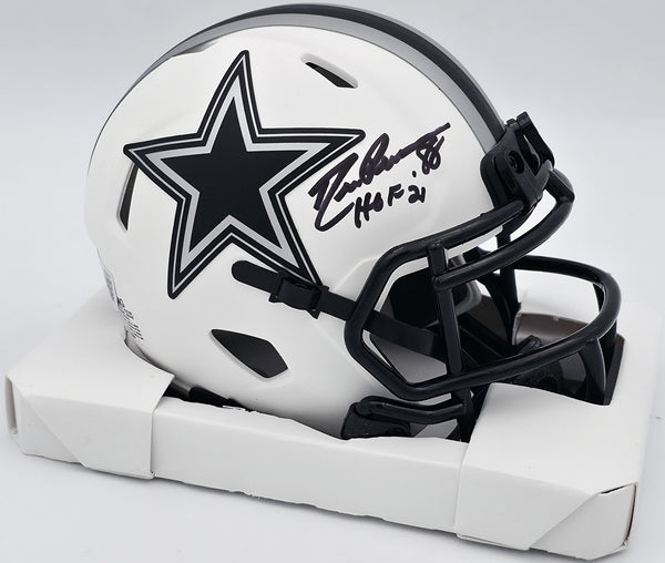 Drew Pearson Autographed Cowboys Lunar Eclipse Mini Helmet HOF 21 Beckett