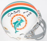 Jake Scott Signed Dolphins Mini Helmet Inscribed "MVP SB VII" (MAB Hologram)