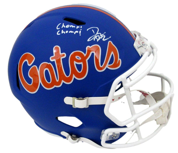 D. J. Lagway Signed/Inscr Blue Matte Full Size Replica Helmet Florida JSA 197048