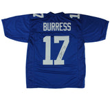 Plaxico Burress Signed New York Custom Blue Jersey