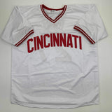 Autographed/Signed Jose Rijo 90 WS MVP Cincinnati White Jersey Beckett BAS COA