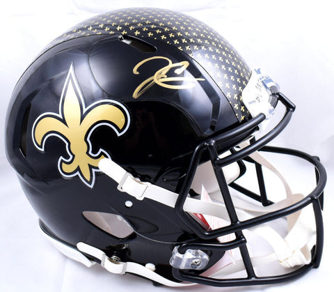 Derek Carr Autographed Saints F/S ALT 22 Speed Authentic Helmet-Beckett W Holo