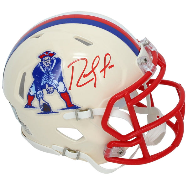 Randy Moss Autographed New England Patriots RETRO Speed Mini Helmet Beckett