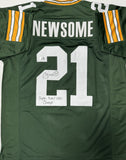 CRAIG NEWSOME Signed Replica Green Packers Jersey w Super Bowl XXXI Champs - BAS