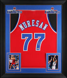 Gheorghe Muresan Authentic Signed Red Pro Style Framed Jersey BAS Witnessed