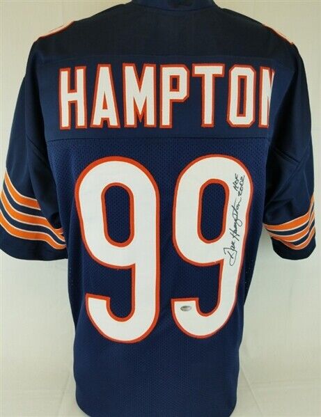 Dan Hampton Signed Bears Jersey Inscribed "HOF 2002" (Schwartz COA) 85 Bears D.T