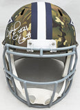 EZEKIEL ELLIOTT AUTOGRAPHED COWBOYS CAMO FULL SIZE HELMET FANATICS HOLO 215888