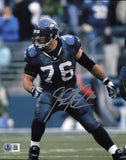 Steve Hutchinson Autographed 8x10 Photo Seattle Seahawks Beckett BAS QR #BS36877