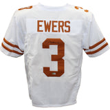 Quinn Ewers Autographed/Signed College Style White Jersey Beckett 43334