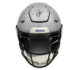 Justin Jefferson Signed Minnesota Vikings Speed Flex Custom Silver/Purple Helmet