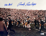 Rudy Ruettiger Signed 11x14 Notre Dame Fighting Irish Photo Never Quit BAS