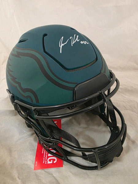 JASON KELCE SIGNED PHILADELPHIA EAGLES F/S RAVE SPEEDFLEX HELMET PSA