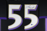 TERRELL SUGGS (Ravens black TOWER) Signed Autographed Framed Jersey Beckett
