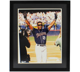 Rickey Henderson Signed San Diego Padres Framed 16x20 Arms Raised MLB Photo