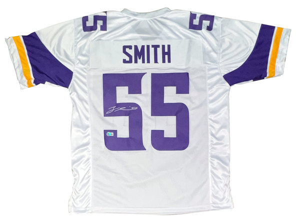 ZA'DARIUS SMITH SIGNED AUTOGRAPHED MINNESOTA VIKINGS #55 WHITE JERSEY BECKETT