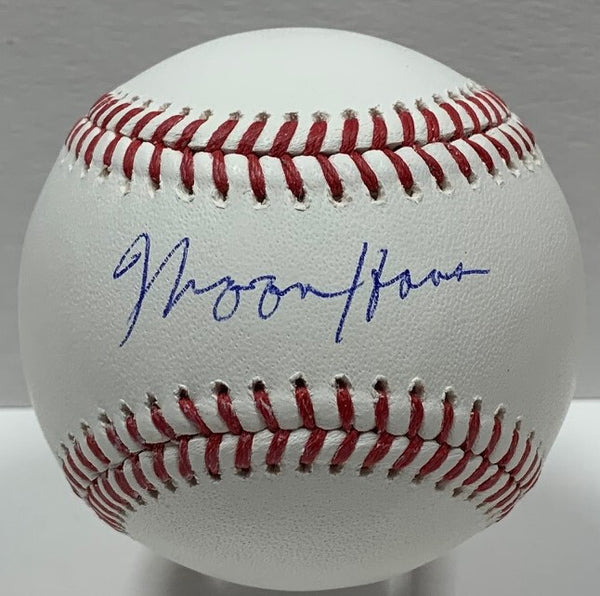 Brewers MOOSE HAAS Signed Official MLB Baseball AUTO - Athletics - JSA