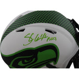 Shaun Alexander Autographed Seattle Seahawks Lunar Mini Helmet Beckett WIT 55053