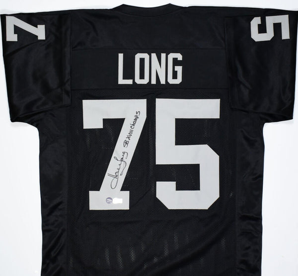 Howie Long Autographed Black Pro Style Jersey w/SB Champs - Beckett W Hologram