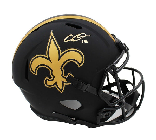 Chris Olave Signed New Orleans Saints Speed Full Size Eclipse Helmet