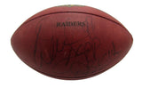 Warren Sapp HOF Raiders Signed/Inscribed Leather Game NFL Football JSA 212518