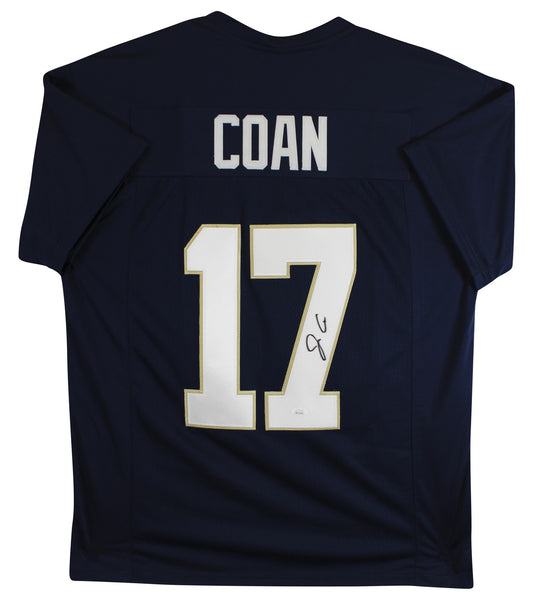 Notre Dame Jack Coan Authentic Signed Navy Pro Style Jersey JSA #WIT714153