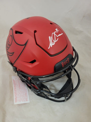 MIKE EVANS SIGNED TAMPA BAY BUCCANEERS F/S RAVE SPEEDFLEX HELMET BECKETT QR
