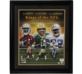 Brett Favre, Emmitt Smith, Jerry Rice Signed Framed Kings of the NFL Photo - LE