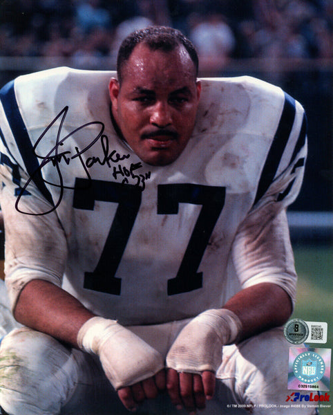 Jim Parker Autographed Baltimore Colts 8x10 Photo HOF Beckett 47730