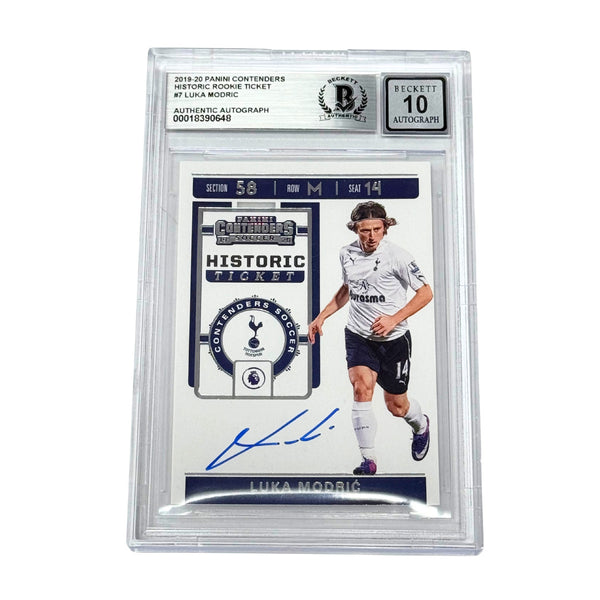Luka Modric Signed 2019-20 Panini Contenders Historic Ticket #7 - BGS 10