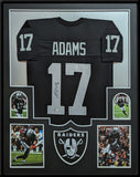 FRAMED LAS VEGAS RAIDERS DAVANTE ADAMS AUTOGRAPHED SIGNED JERSEY BECKETT HOLO