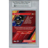 Ray Lewis Autographed 2001 Topps Reserve #76 Trading Card Slab Beckett 53507